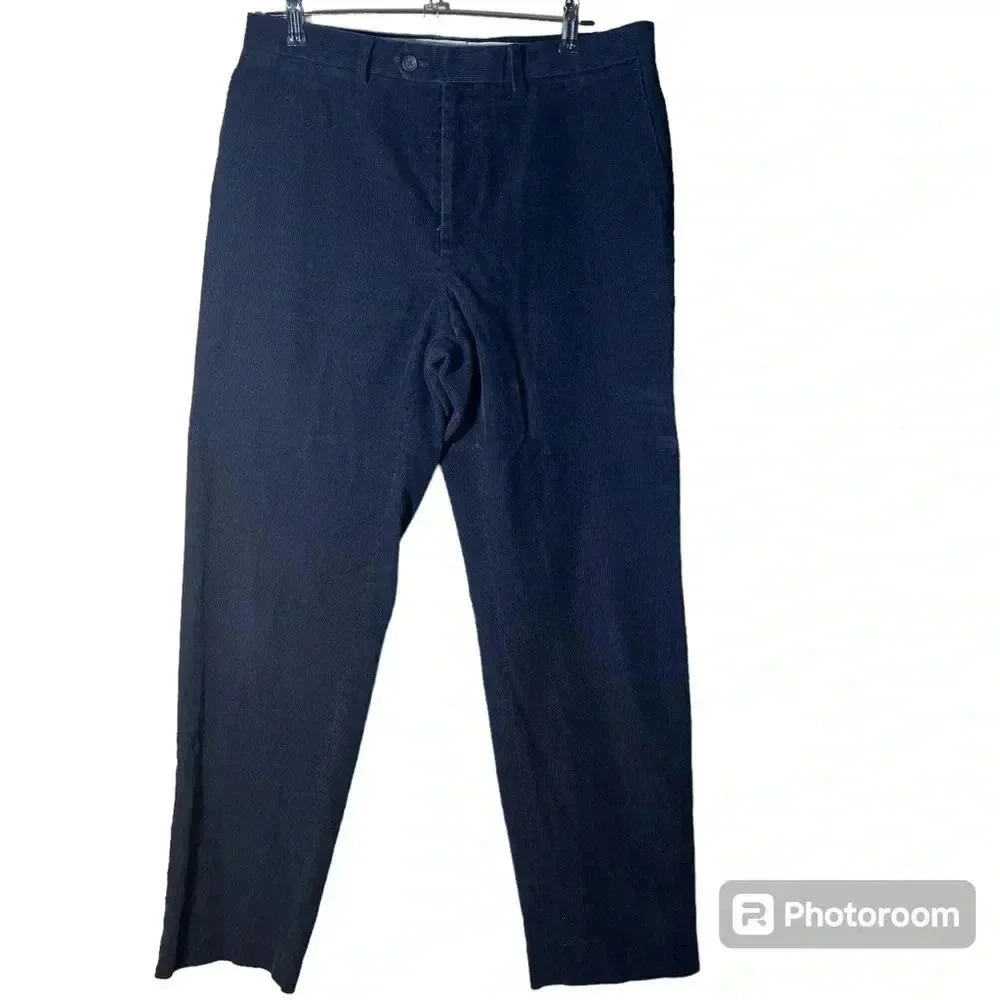 LAUREN RALPH LAUREN corduroy dark blue mans pants size 34 W x 32 L